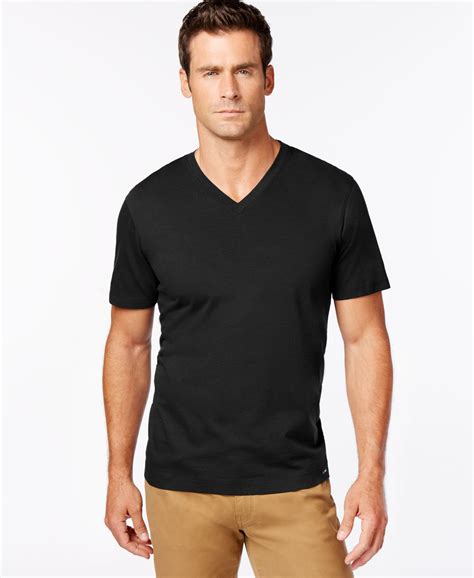 michael kors white cotton mens v-neck t shirt|Michael Kors men's dress shirt.